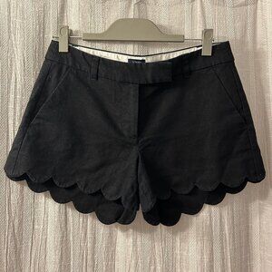 J. Crew Black Scalloped Shorts